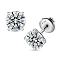 Moissanite 1.90 ctw Solitaire Stud Earrings in 950 Platinum - Sticky add to cart bar