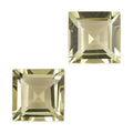Brazilian Green Gold Quartz Set of 2 (Sqr 8 mm) 4.93 ctw Loose gemstone - Sticky add to cart bar