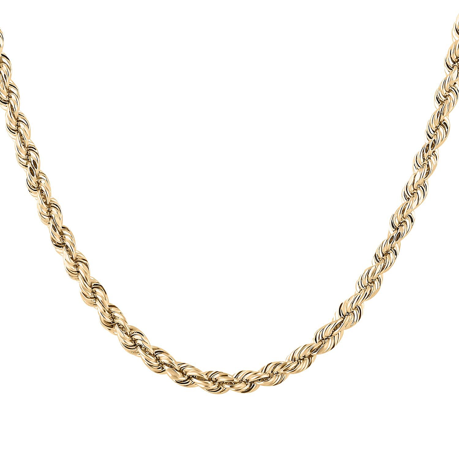 5mm Rope Chain Necklace in 10K Yellow Gold 10.10 Grams 26 Inches