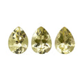 Green Gold Quartz Set of 3 (Pear 8x6 mm) 2.97 ctw Loose gemstone - Sticky add to cart bar