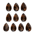 AA Brazilian Smoky Quartz Set of 10 (Pear 6x4 mm) 3.51 ctw Loose gemstone - Sticky add to cart bar