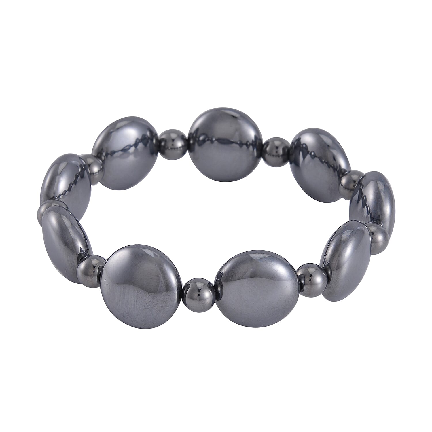 Terahertz Round and Beaded Stretch Bracelet 129.00 ctw