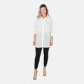 TAMSY White Erin Eyelet Tunic - S - Sticky add to cart bar