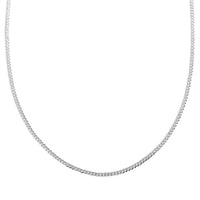 Sterling Silver Flat Curb Necklace 24 Inches 7.10 Grams