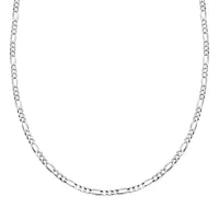 Sterling Silver Figaro Concave Necklace 24 Inches 12.5 Grams