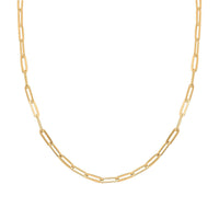 10K Yellow Gold 5.5mm Paper Clip Necklace 22 Inches 14.50 Grams