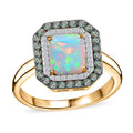 Epic Deal AAA Ethiopian Welo Opal, Multi Gemstone Ethereal Mirage Ring in 14K Vermeil YG Over Sterling Silver (Size 10.0) 1.75 ctw - Sticky add to cart bar
