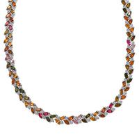 Doorbuster Madagascar Blue Apatite and White Zircon Necklace 18 Inches in Platinum Over Sterling Silver 23.60 ctw