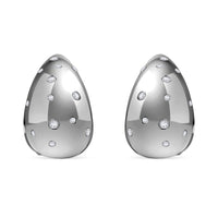 Simulated Diamond Earrings in Stainless Steel 1.00 ctw