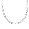 Sterling Silver Figaro Concave Necklace 24 Inches 37.40 Grams - Sticky add to cart bar