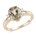 Luxoro 14K Yellow Gold AA Premium Turkizite and G-H I2 Diamond Ring (Size 6.5) 2.60 ctw - Sticky add to cart bar