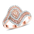 Modani 14K Rose Gold Natural Pink Diamond I2-I3 Ring (Size 10.0) 1.25 ctw - Sticky add to cart bar