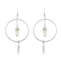 Colors of Brazil Crystal Earrings in Silvertone 16.00 ctw
