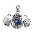 Bali Legacy Blue Star Sapphire (DF) Dragon Pendant in Sterling Silver 4.20 ctw - Sticky add to cart bar