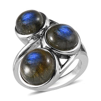 Malagasy Labradorite Ring in Stainless Steel (Size 10) 11.10 ctw