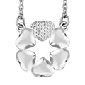 D'Joy Sterling Silver and Stainless Steel Chain Heart Necklace 18 Inches - Sticky add to cart bar