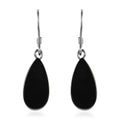 Elite Shungite Dangle Earrings in Rhodium Over Sterling Silver - Sticky add to cart bar