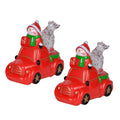Set of 2 Red Christmas Decor Snowman Car (5.2"x3.1"x4.5") - Sticky add to cart bar
