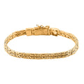 Bali Legacy 22K Vermeil YG Over Sterling Silver 2 Row Borobudur Bracelet (6.50 In) (19.25 g) - Sticky add to cart bar