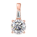 Moissanite 1.90 ctw Pendant without Chain in 18K Vermeil Rose Gold Over Sterling Silver - Sticky add to cart bar