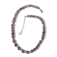 Rose De France Amethyst Beaded Necklace 18-20 Inches in Vermeil Yellow Gold Over Sterling Silver 260.00 ctw