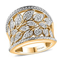 Karis Diamond Accent Leaf Lattice Ring - Sticky add to cart bar