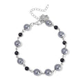 Terahertz and Shungite Beaded Anklet with Charm in Stainless Steel (9.50-11.50In) 75.00 ctw - Sticky add to cart bar