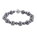 Terahertz Beaded Stretch Bracelet with Magnetic Lock in Stainless Steel (8.00 In) 95.00 ctw - Sticky add to cart bar