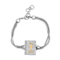 Bible Book Charm Bracelet in ION Plated YG and Stainless Steel (7.5-9.0In) - Sticky add to cart bar