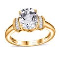 Brazilian Petalite, White Topaz Ring in 18K Vermeil YG Over Sterling Silver (Size 6.0) 2.65 ctw - Sticky add to cart bar