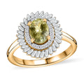 Premium Meralani Mint Garnet, White Diamond (0.30 cts) Ring in 18K Vermeil YG Over Sterling Silver (Size 5.0) 1.15 ctw - Sticky add to cart bar
