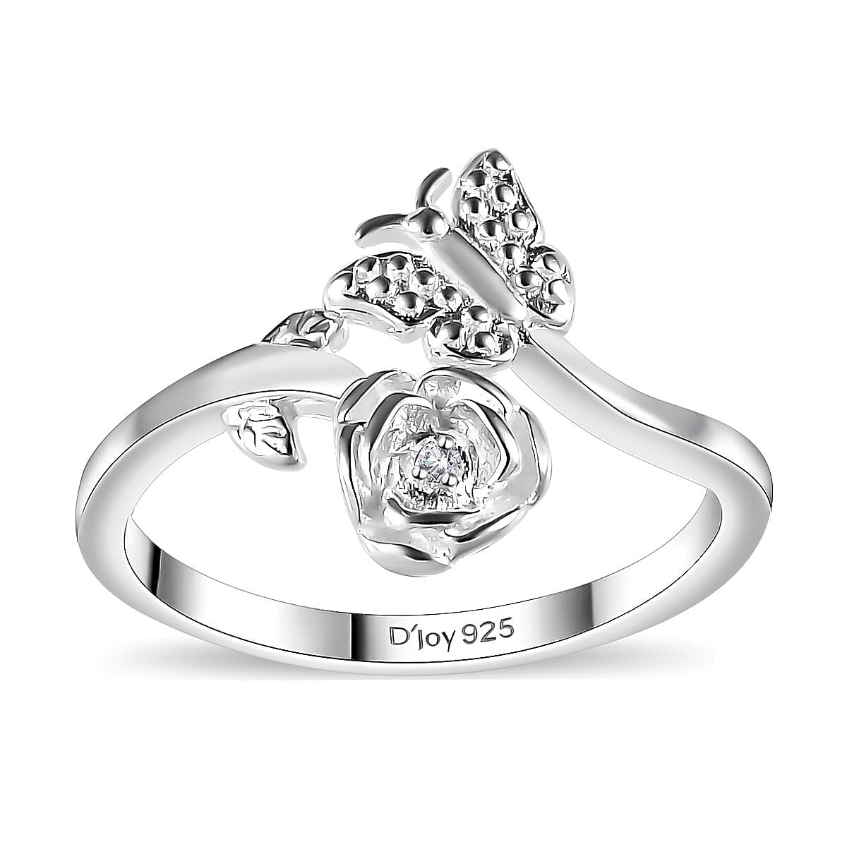 Diamond Accent Ring in Sterling Silver (Size 10.0)