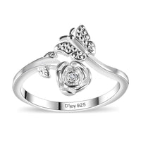Diamond Accent Ring in Sterling Silver (Size 10.0)
