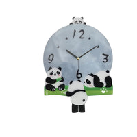 Panda Pendulum Wall Clock (11.6"x1.9"x11.4") (2xAA Mot Included)