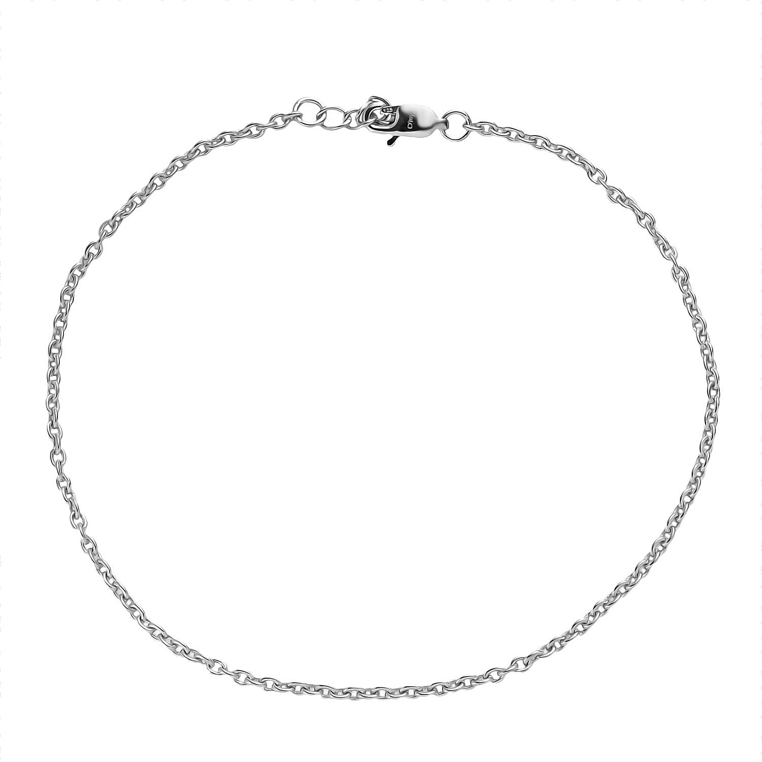 Sterling Silver Chain Anklet (9 In)