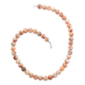 Red Mesh Work Jasper Beaded 300.00 ctw Necklace 18 Inches in Sterling Silver - Sticky add to cart bar