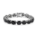 Karis Thai Black Spinel Bracelet in Platinum Bond (6.50 In) 57.60 ctw - Sticky add to cart bar