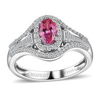 Rhapsody 950 Platinum AAAA Mahenge Spinel and E-F VS2 Diamond Ring (Size 7.0) 6.10 Grams 1.20 ctw