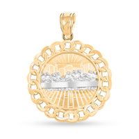 Last Supper Pendant without Chain in 10K Yellow and White Gold 2.20 Grams