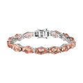 Morganique Quartz (Triplet) Tennis Bracelet in Rhodium Over Sterling Silver (7.25 In) 45.00 ctw - Sticky add to cart bar