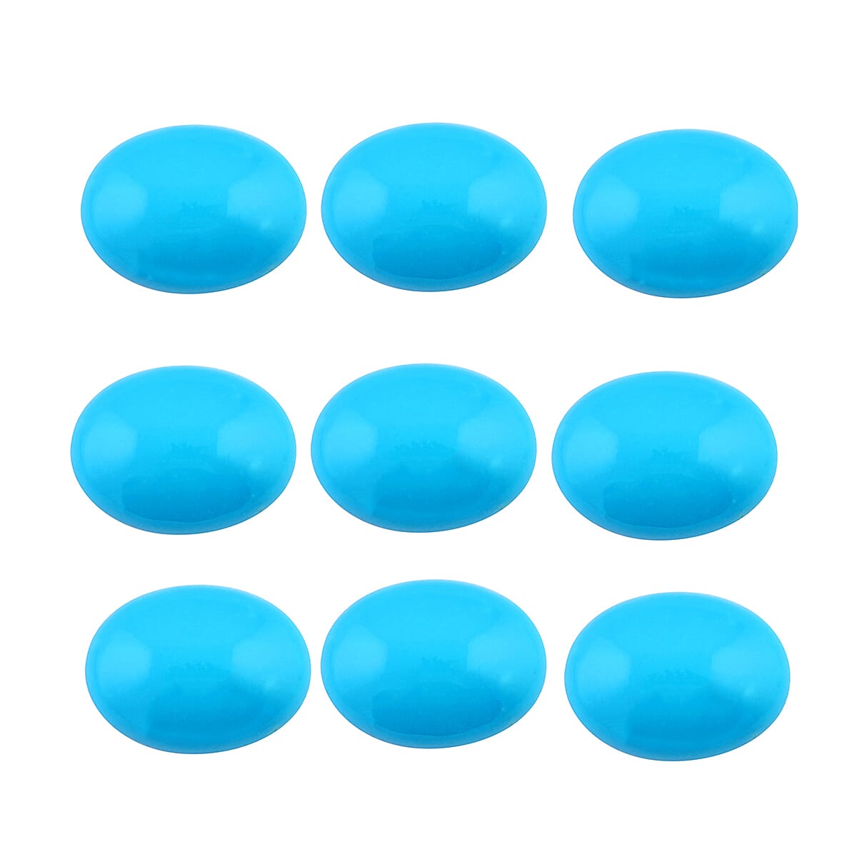 AAAA Sleeping Beauty Turquoise Set of 9 (Ovl 8x6 mm) 10.00 ctw