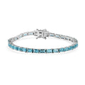 Doorbuster Betroka Blue Apatite Tennis Bracelet in Rhodium Over Sterling Silver (6.50 In) 9.00 ctw - Sticky add to cart bar