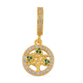 Simulated White and Green Diamond Retro Tree of Life Charm in 14K YG Over Sterling Silver 0.60 ctw - Sticky add to cart bar