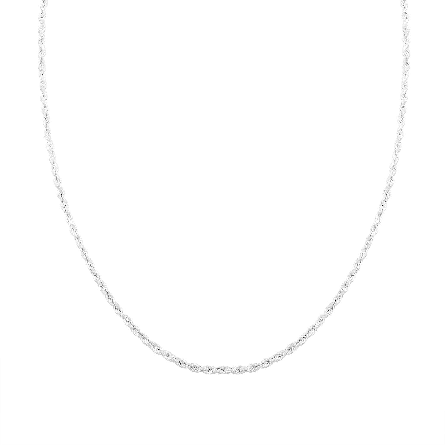 Rope Necklace in Sterling Silver 9.0 Grams 24 Inches