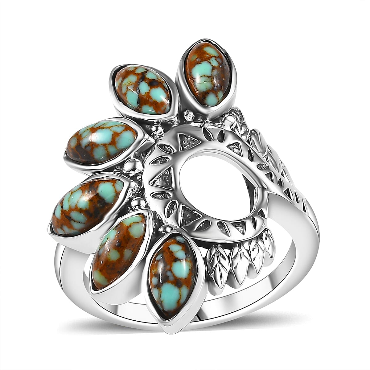 Artisan Crafted Blue Horizon Turquoise Ring in Sterling Silver
