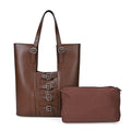 Italy Retro Noble Collection Brown Genuine Leather Tote Bag (15"x3.5"x17.7") - Sticky add to cart bar