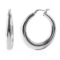 Sterling Silver Hoop Earrings 6.50 Grams
