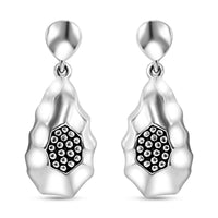 Sterling Silver Floral Drop Earrings 10.80 Grams