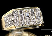 NY Closeout Diamond 1.00 ctw Men's Ring in 10K Yellow Gold (Size  13.0) 7.25 Grams