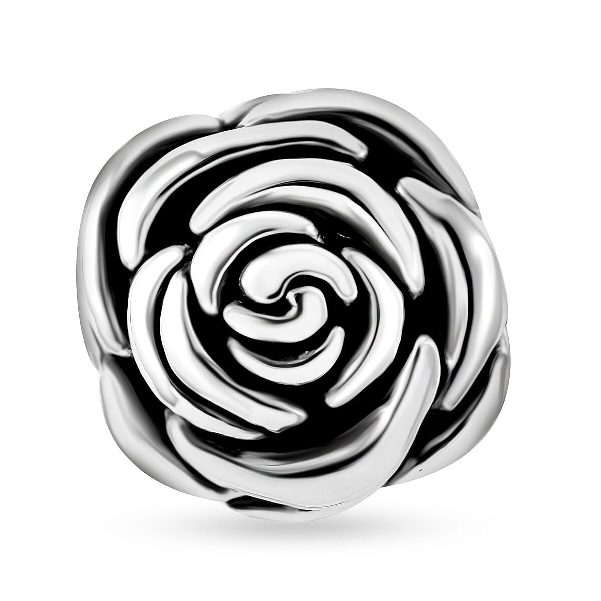 Sterling Silver Rose Flower Ring (Size 10.0) (4 g)